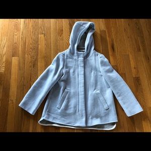 Zara basic wool coat with hood
